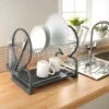 Addis Dish Drainer - Grey 1 Addis Dish Drainer - Grey -Home Furnishings 241067 2 tier dish drainer grey
