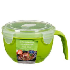 Home Furnishings -Home Furnishings 304743 Microwavable Food Bowl with Handle green1