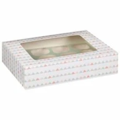 Betty Winters Large Cupcake Boxes 2pk -Home Furnishings 320784 4pk cupcake boxes holds 12 pastel triangles 2
