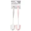 B&M Suction Dish Brushes 2pk - Grey & Blush -Home Furnishings 321988 2pk suction dish brush grey and blush