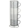 B&M Jumbo Embossed Stacking Mugs 4pk -Home Furnishings 329369 Jumbo Embossed Stacking Mugs Set of 4