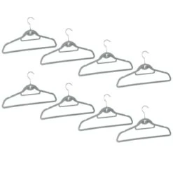 B&M Pure Velvet Hangers 8pk - Grey -Home Furnishings 333534 8pk velvet hangers grey group
