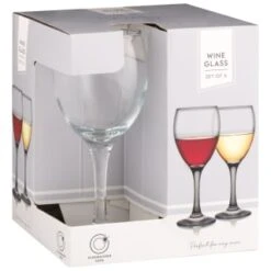 B&M Wine Glasses 4pk -Home Furnishings 338802 set of 4 wine glasses