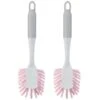 B&M Dish Brushes 2pk - Blush -Home Furnishings 345628 2 printed dish brushes blush group