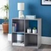 Lokken 4 Cube Shelving Unit - Grey -Home Furnishings 348903 lokken grey 4 cube storage