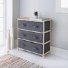 Spaceways 3 Drawer Canvas Unit -Home Furnishings 349041 addis pine canvas 3 drawers
