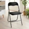 B&M Luxe Velvet Folding Chair - Black -Home Furnishings 349907 luxe velvet folding chair black