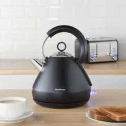 Goodmans Pyramid Kettle 1.5L - Matt Black -Home Furnishings 354912 goodmans pyramid kettle black