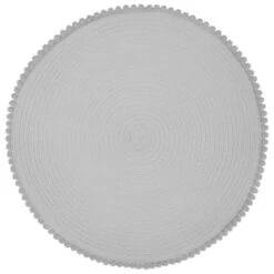 B&M Grey Round Pom Pom Placemats 4pk 9 B&M Grey Round Pom Pom Placemats 4pk -Home Furnishings 355688 pom pom placemats grey 4