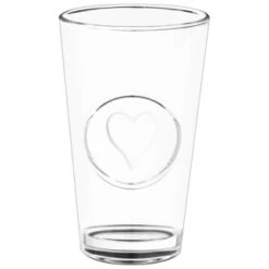 B&M Heart Glasses 4pk -Home Furnishings 356238 set of 4 hert embossed glasses 2