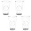 B&M Heart Glasses 4pk -Home Furnishings 356238 set of 4 hert embossed glasses group