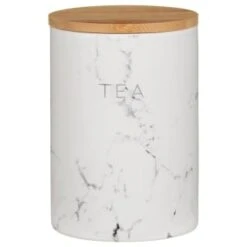 B&M Marble Effect Kitchen Canisters 3pc -Home Furnishings 356820 storage canisters marble effect tea