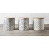 B&M Embossed Geometric Storage Canisters 3pc -Home Furnishings 356821 grey geo canisters