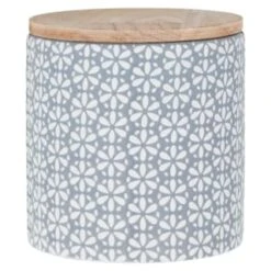 B&M Embossed Geometric Storage Canisters 3pc -Home Furnishings 356821 storage canisters geo grey 4