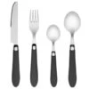 B&M Soft Touch Cutlery Set 16pc - Grey 1 B&M Soft Touch Cutlery Set 16pc - Grey -Home Furnishings 357349 16pc soft touch cutlery set grey 2
