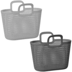 B&M Knit Handy Storage Basket - Light Grey -Home Furnishings 358289 knit handy basket main
