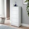 Norsk 5 Drawer Chest - White -Home Furnishings 358576 norsk 5 drawer chest