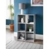 Lokken 6 Cube Shelving Unit - Grey 2 Lokken 6 Cube Shelving Unit - Grey -Home Furnishings 360086 lokken 6 cube grey