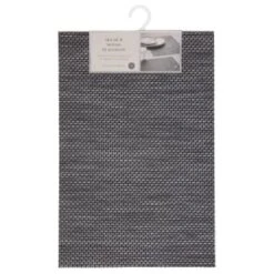 B&M Metallic Woven Placemats - Charcoal 4pk -Home Furnishings 363876 4pk woven charcoal placemats