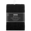 B&M Ribbed Tea Towels 4pk - Black -Home Furnishings 364862 4pk ribbed tea towels black