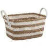 B&M Tribal Nature Striped Wicker Basket -Home Furnishings 366018 cream and wicker stripe basket