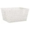 B&M Vannes Heart Cut Out Wicker Basket - White -Home Furnishings 366019 heart cut out wicker basket white