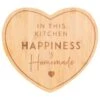 B&M Heart Bamboo Chopping Board With Slogan -Home Furnishings 369140 heart bamboo chopping board with slogan