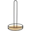 B&M Black & Wood Kitchen Roll Holder -Home Furnishings 369450 black and wood roll holder