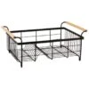 B&M Black Dish Drainer With Wooden Handles -Home Furnishings 369462 black dish drainer with wooden handles