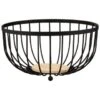 B&M Black Fruit Basket With Wooden Base -Home Furnishings 369469 black fruit basket with wood base