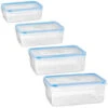 B&M Clip Top Food Containers 4pk - Blue -Home Furnishings 369681 4pk clip top food containers blue group