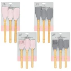 B&M Betty Winters Silicone Utensils 3pk - Grey -Home Furnishings 369971 369972 3pk betty winters silicone utensils main