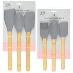 B&M Betty Winters Silicone Utensils 3pk - Grey -Home Furnishings 369972 3pk betty winters silicone utensils grey main