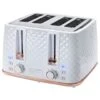 Goodmans Diamond 4 Slice Toaster - White & Rose Gold 2 Goodmans Diamond 4 Slice Toaster - White & Rose Gold -Home Furnishings 371982 goodmans diamond white rose gold 4 slice toaster 2