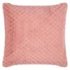 Waffle Faux Fur Cushion - Blush -Home Furnishings 373028 waffle faux fur cushion blush