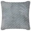Waffle Faux Fur Cushion - Grey -Home Furnishings 373030 waffle faux fur cushion grey