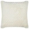 B&M Waffle Faux Fur Cushion 48 X 48cm - Cream