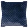 B&M Waffle Faux Fur Cushion - Navy -Home Furnishings 373085 waffle faux fur cushion navy