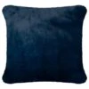 B&M Navy Aspen Faux Fur Cushion -Home Furnishings 373089 aspen cushion navy1