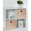 B&M Metallic Storage Cubes 2pk - Blush -Home Furnishings 374344 2pk blush metallic storage cubes
