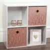 B&M Lana Storage Cubes 2pk - Blush -Home Furnishings 374348 2pk blush lana storage cubes