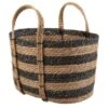 B&M Striped Wicker Basket - Black & Natural 2 B&M Striped Wicker Basket - Black & Natural -Home Furnishings 374390 stripe wicker basket