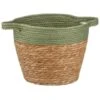 B&M Two Tone Wicker Basket - Green -Home Furnishings 374391 green two tone wicker basket