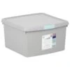 B&M Waffle Clip Box 25.5L - Grey 2 B&M Waffle Clip Box 25.5L - Grey -Home Furnishings 375472 grey 25 5l waffle clip box