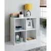 Lokken 4 Cube Basket Storage Unit - White -Home Furnishings 375915 lokken 4 cube white