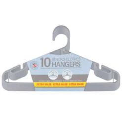 B&M Jumbo Hangers 10pk - Grey -Home Furnishings 376556 10pk strong clothes hangers grey 2