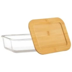 B&M Rectangular Glass Food Containers With Bamboo Lids 2pk 9 B&M Rectangular Glass Food Containers With Bamboo Lids 2pk -Home Furnishings 376824 2pk regular glass food containers
