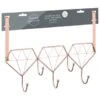 B&M Diamond Geo Overdoor Hooks - Rose Gold -Home Furnishings 377705 diamon geo over door hook rose gold