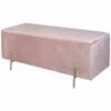 B&M Ottoman With Legs - Blush -Home Furnishings 378065 blush ottoman with legs