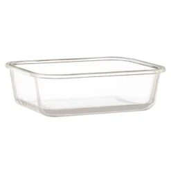 B&M Rectangular Glass Food Container With Bamboo Lid 8 B&M Rectangular Glass Food Container With Bamboo Lid -Home Furnishings 378623 regular glass food container